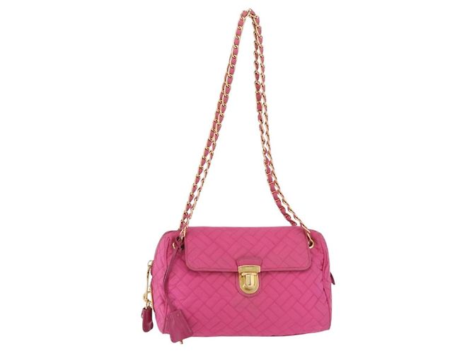PRADA Schultertasche mit Kette Nylon Pink Gold - Ansicht 2
