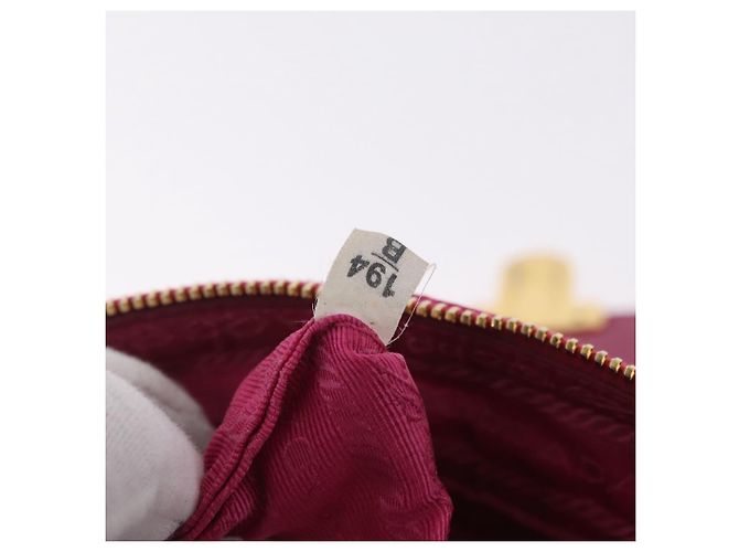 PRADA Schultertasche mit Kette Nylon Pink Gold - Ansicht 31