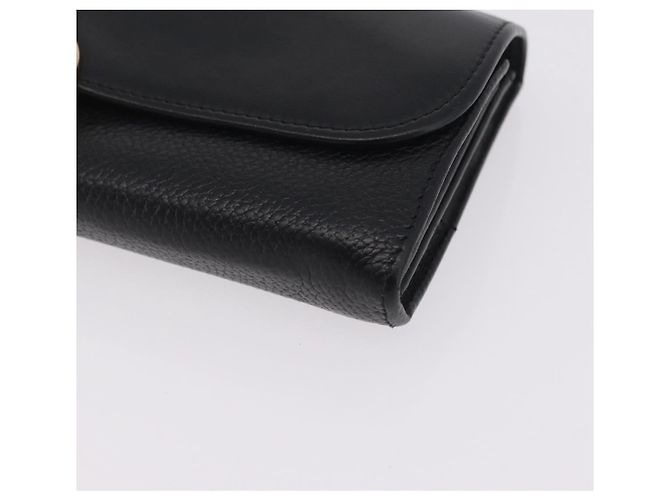 Chloé Chloe Indie Long Wallet Leather Black Gold Tone - vista 10