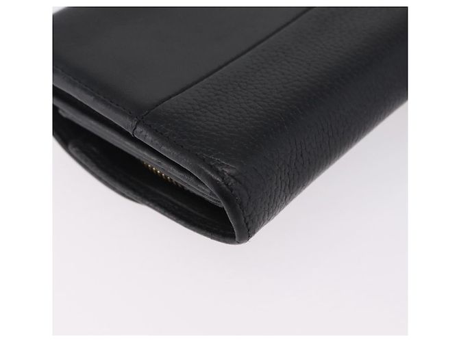 Chloé Chloe Indie Long Wallet Leather Black Gold Tone - vista 11