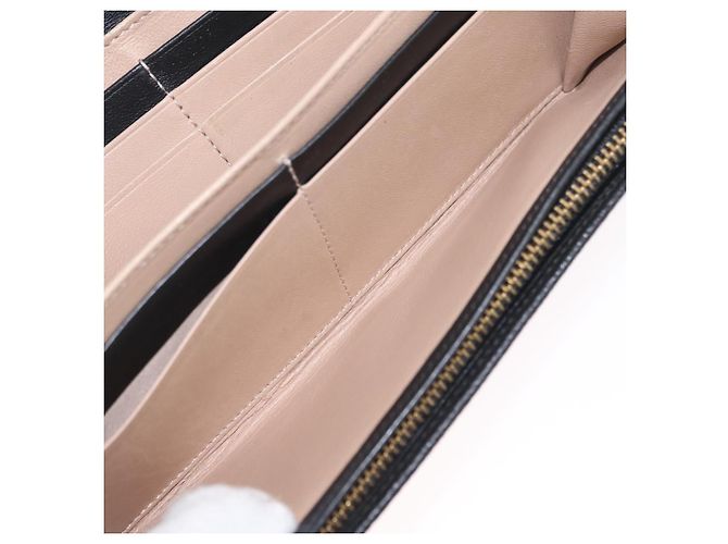 Chloé Chloe Indie Long Wallet Leather Black Gold Tone - vista 21