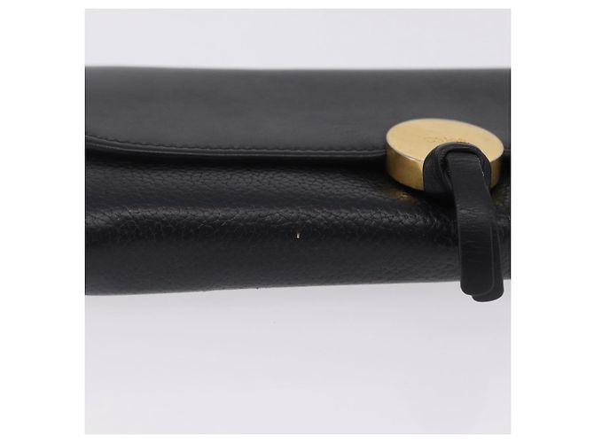 Chloé Chloe Indie Long Wallet Leather Black Gold Tone - vista 8