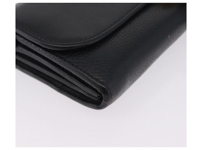 Chloé Chloe Indie Long Wallet Leather Black Gold Tone - vista 9