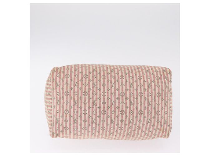 LOUIS VUITTON Monogram Mini Lin Croisette Speedy 30 Bag Pink M95501 - vista 12