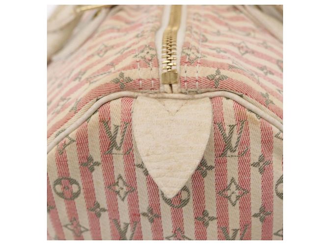 LOUIS VUITTON Monogram Mini Lin Croisette Speedy 30 Bag Pink M95501 - vista 17