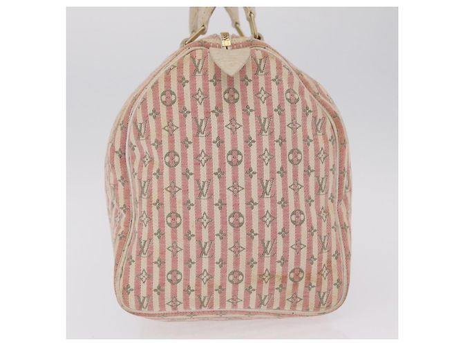 LOUIS VUITTON Monogram Mini Lin Croisette Speedy 30 Bag Pink M95501 - vista 6