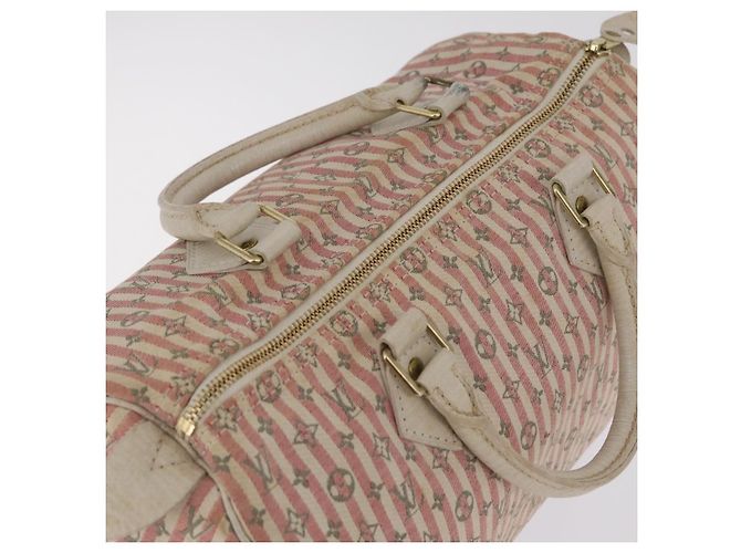 LOUIS VUITTON Monogram Mini Lin Croisette Speedy 30 Bag Pink M95501 - vista 8