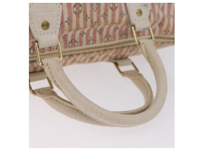 LOUIS VUITTON Monogram Mini Lin Croisette Speedy 30 Bag Pink M95501 - vista 9