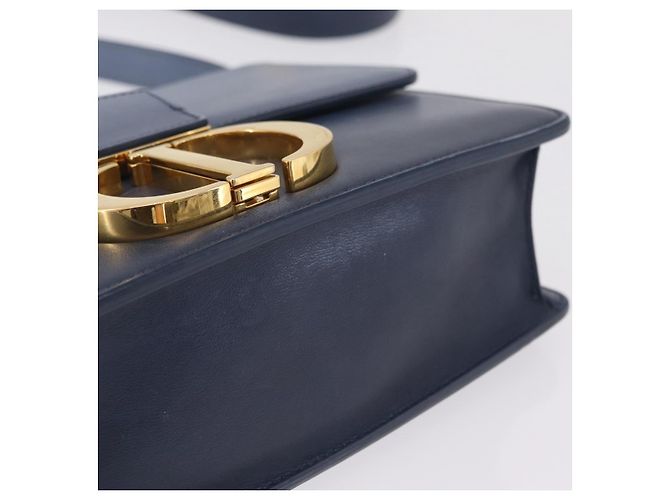 Christian Dior 30 Montaigne Shoulder Bag Leather Blue Gold - vista 13