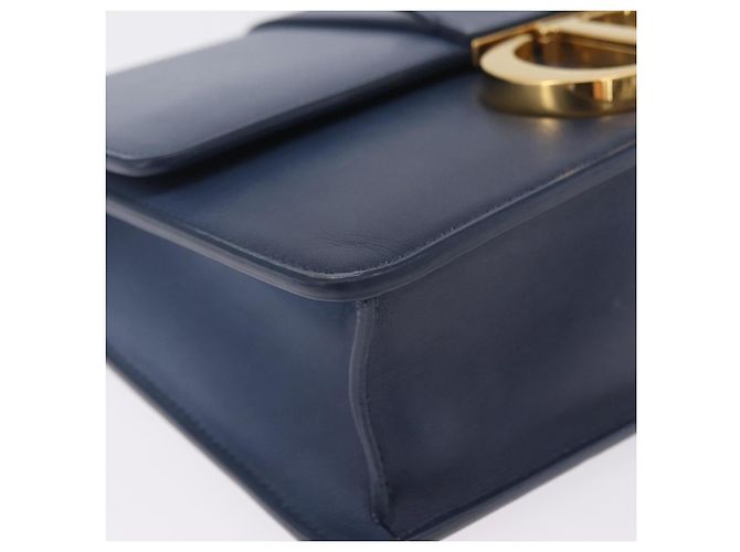 Christian Dior 30 Montaigne Shoulder Bag Leather Blue Gold - vista 14