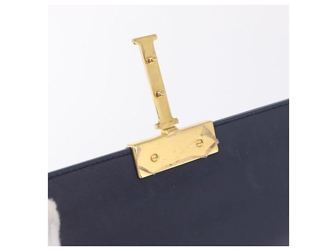 Christian Dior 30 Montaigne Shoulder Bag Leather Blue Gold - vista 20