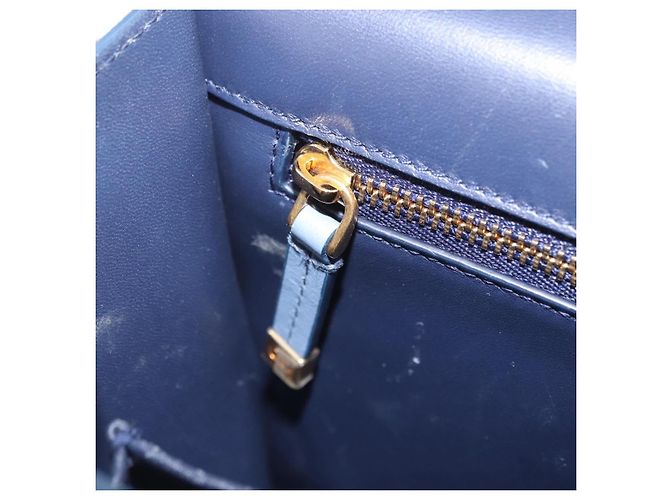 Christian Dior 30 Montaigne Shoulder Bag Leather Blue Gold - vista 27