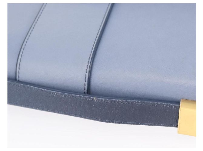 Christian Dior 30 Montaigne Shoulder Bag Leather Blue Gold - vista 7
