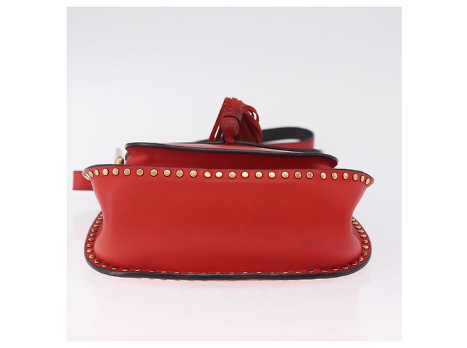 Chloé Chloe Shoulder Bag Leather Red Gold - vista 10
