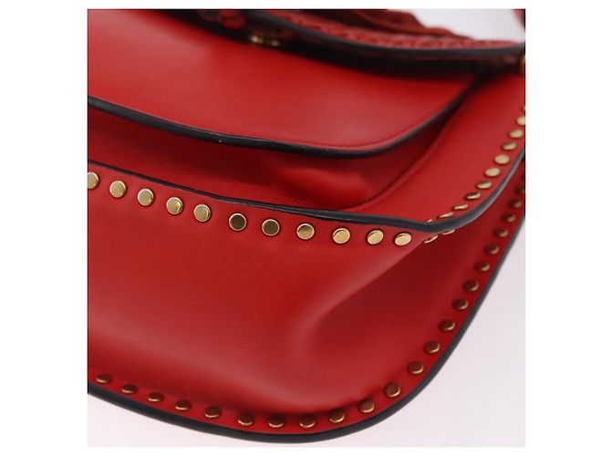 Chloé Chloe Shoulder Bag Leather Red Gold - vista 12
