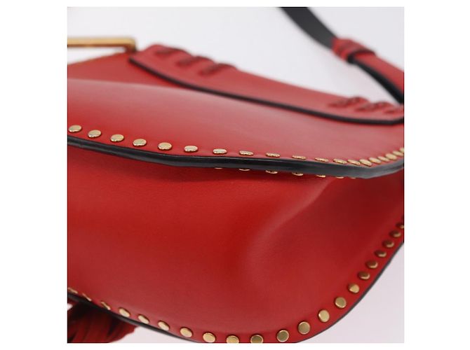 Chloé Chloe Shoulder Bag Leather Red Gold - vista 14