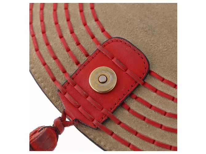 Chloé Chloe Shoulder Bag Leather Red Gold - vista 17