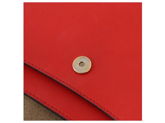 Chloé Chloe Shoulder Bag Leather Red Gold - vista 18