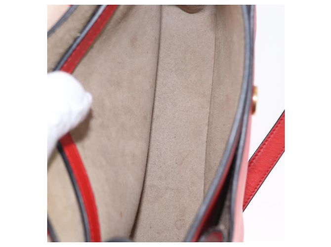 Chloé Chloe Shoulder Bag Leather Red Gold - vista 20
