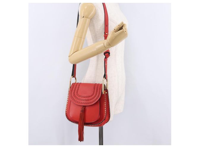 Chloé Chloe Shoulder Bag Leather Red Gold - vista 26