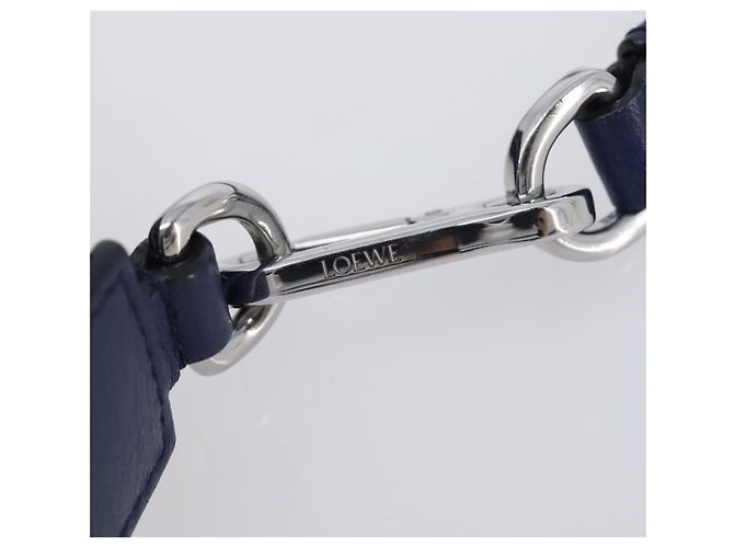 LOEWE Puzzle Pouch Shoulder Bag Leather Navy Silver - Ansicht 10