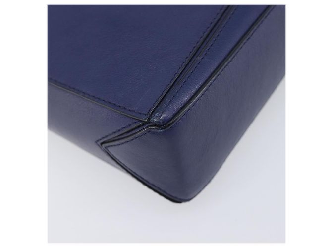 LOEWE Puzzle Pouch Shoulder Bag Leather Navy Silver - Ansicht 13