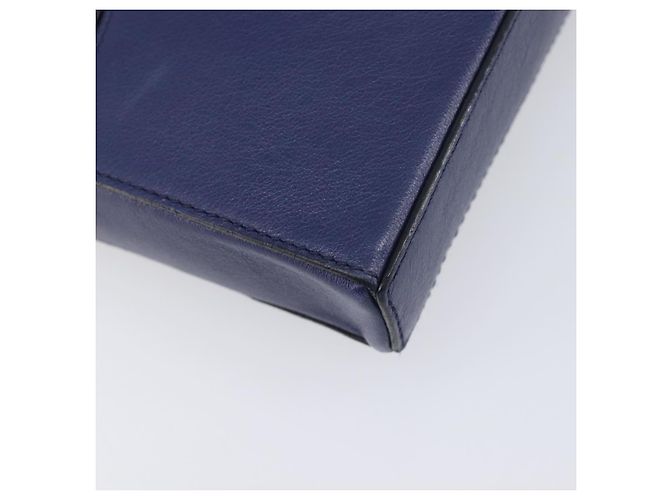 LOEWE Puzzle Pouch Shoulder Bag Leather Navy Silver - Ansicht 15