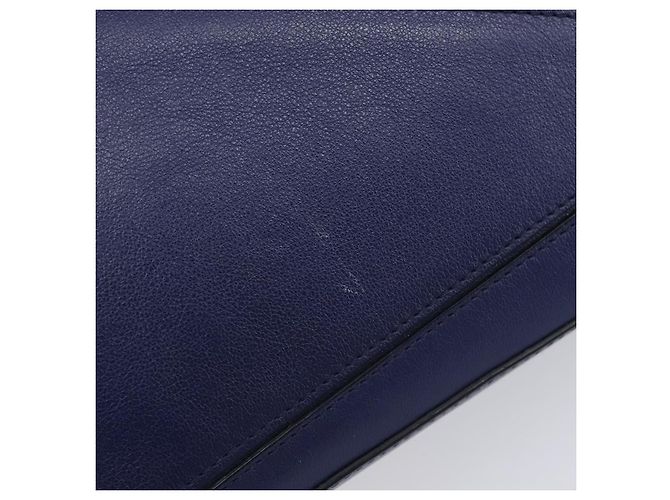 LOEWE Puzzle Pouch Shoulder Bag Leather Navy Silver - Ansicht 16