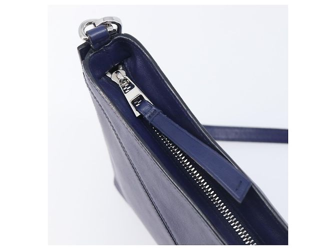 LOEWE Puzzle Pouch Shoulder Bag Leather Navy Silver - Ansicht 18