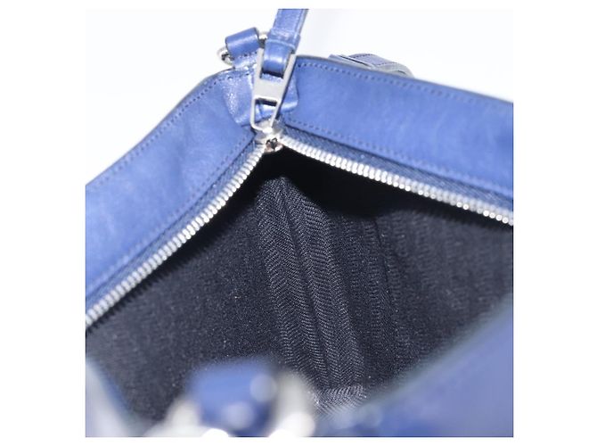 LOEWE Puzzle Pouch Shoulder Bag Leather Navy Silver - Ansicht 21