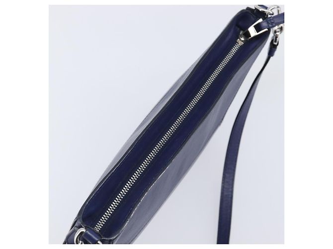 LOEWE Puzzle Pouch Shoulder Bag Leather Navy Silver - Ansicht 6
