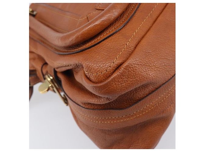 Chloé Chloe Paraty Hand Bag Leather 2way Beige Gold - vista 13