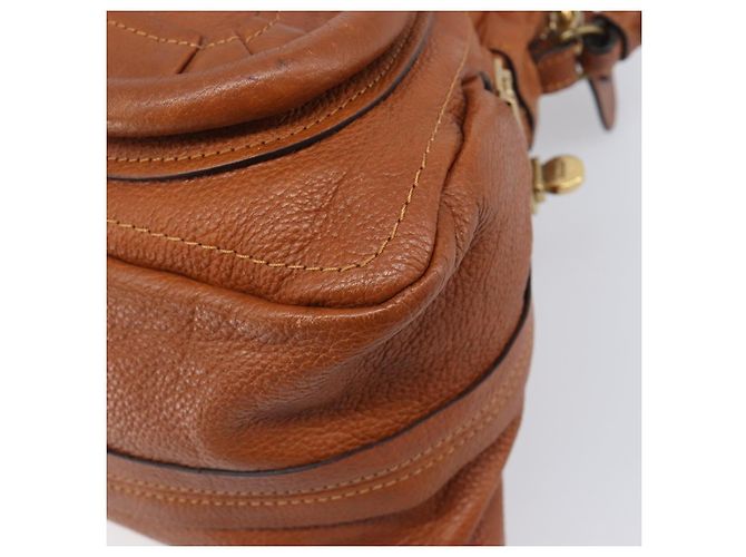 Chloé Chloe Paraty Hand Bag Leather 2way Beige Gold - vista 14