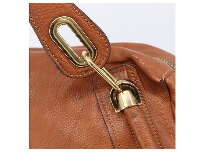 Chloé Chloe Paraty Hand Bag Leather 2way Beige Gold - vista 17