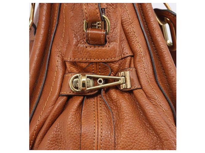 Chloé Chloe Paraty Hand Bag Leather 2way Beige Gold - vista 18