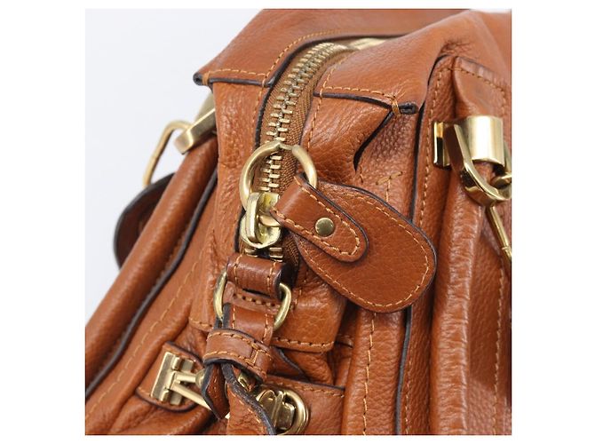 Chloé Chloe Paraty Hand Bag Leather 2way Beige Gold - vista 19