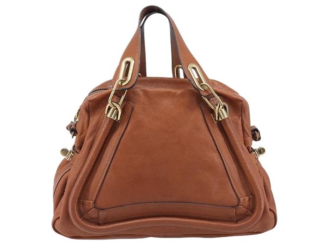 Chloé Chloe Paraty Hand Bag Leather 2way Beige Gold - vista 2