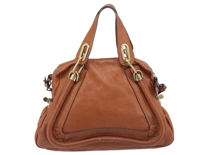 Chloé Chloe Paraty Hand Bag Leather 2way Beige Gold - vista 3