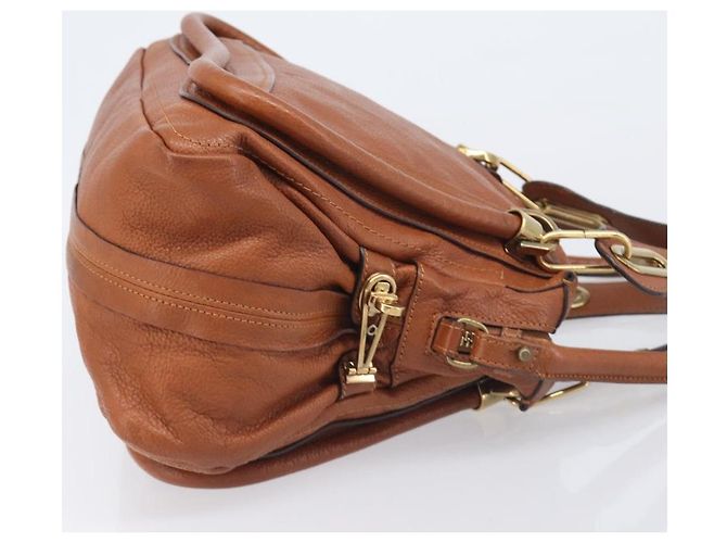 Chloé Chloe Paraty Hand Bag Leather 2way Beige Gold - vista 4