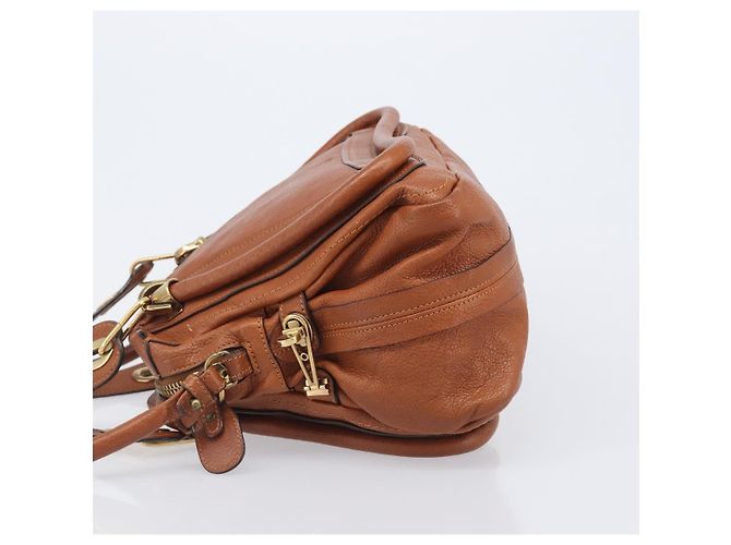 Chloé Chloe Paraty Hand Bag Leather 2way Beige Gold - vista 5