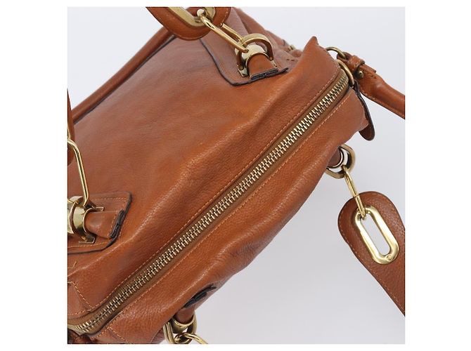 Chloé Chloe Paraty Hand Bag Leather 2way Beige Gold - vista 6