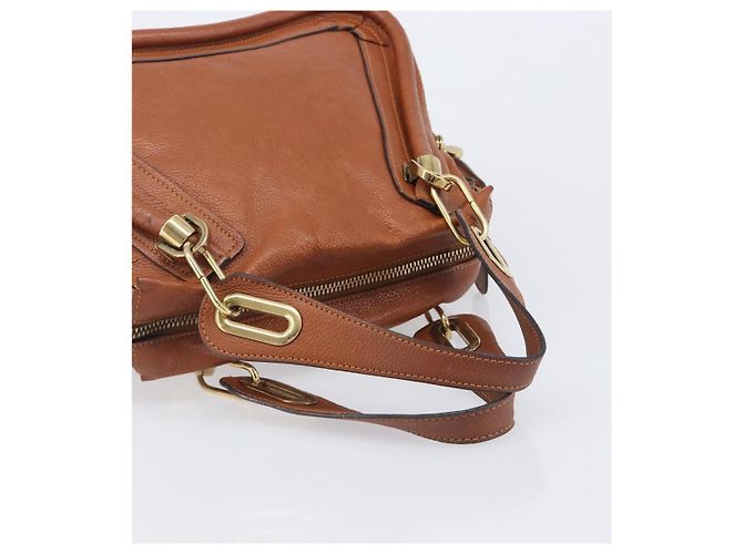 Chloé Chloe Paraty Hand Bag Leather 2way Beige Gold - vista 7