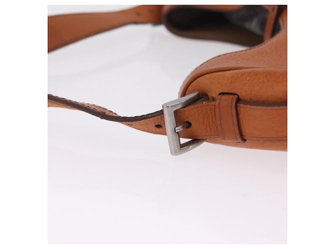 PRADA Shoulder Bag Leather Brown Silver - vista 11