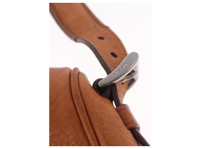 PRADA Shoulder Bag Leather Brown Silver - vista 19