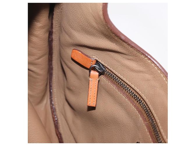 PRADA Shoulder Bag Leather Brown Silver - vista 26