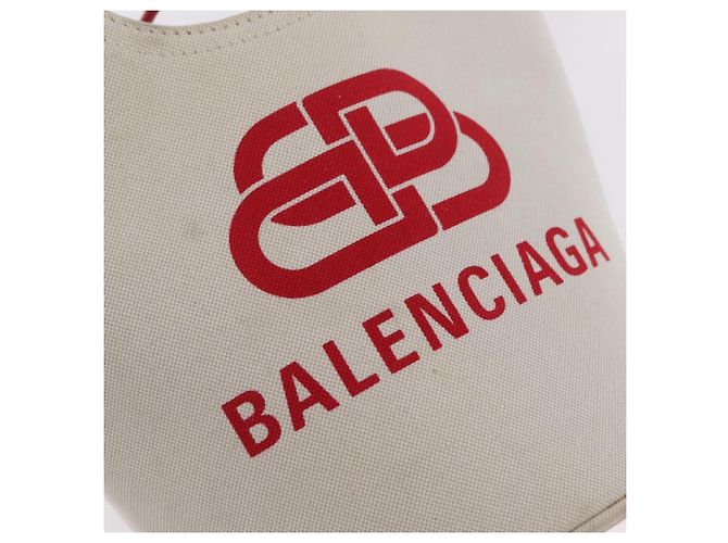 Sac à main Balenciaga Wave XS Canvas 2way White Silver 619979 - vista 18