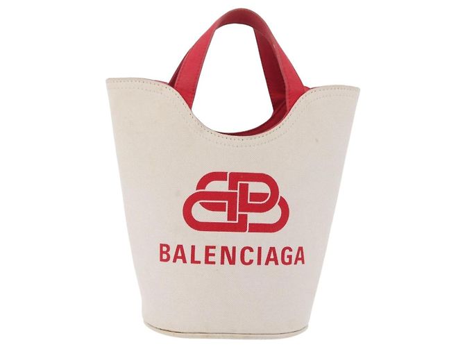 Sac à main Balenciaga Wave XS Canvas 2way White Silver 619979 - vista 2