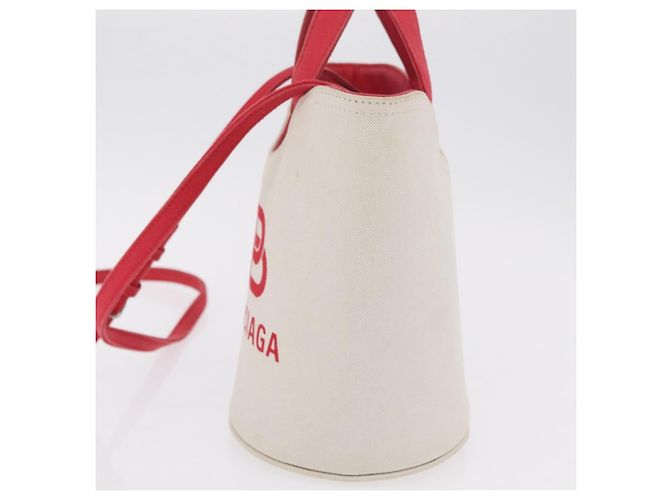 Sac à main Balenciaga Wave XS Canvas 2way White Silver 619979 - vista 4