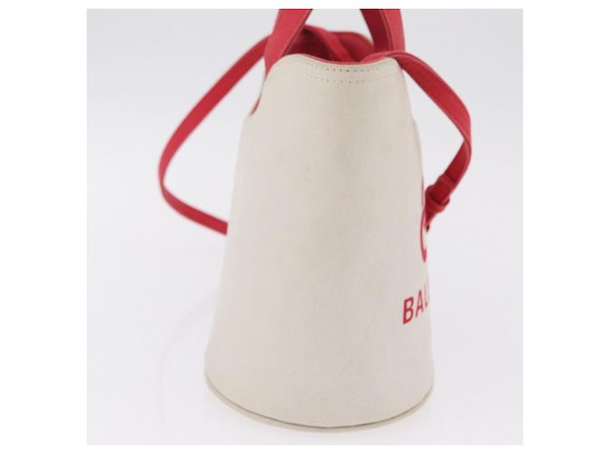 Sac à main Balenciaga Wave XS Canvas 2way White Silver 619979 - vista 5