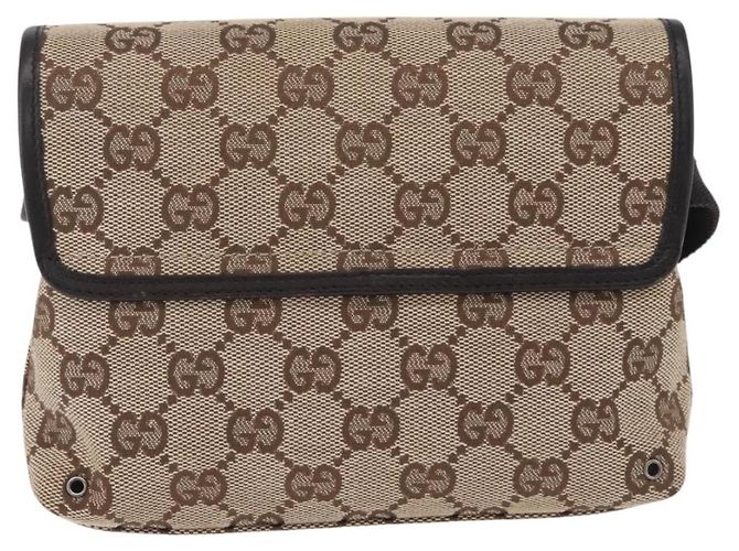 GUCCI GG Canvas Waist bag Beige Silver 92543 - vista 4